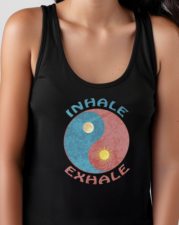 Inhale Exhale Yin Yang Sun Moon Tank Top