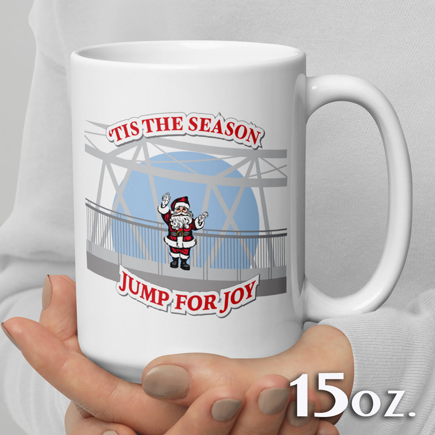Jump For Joy white glossy mug