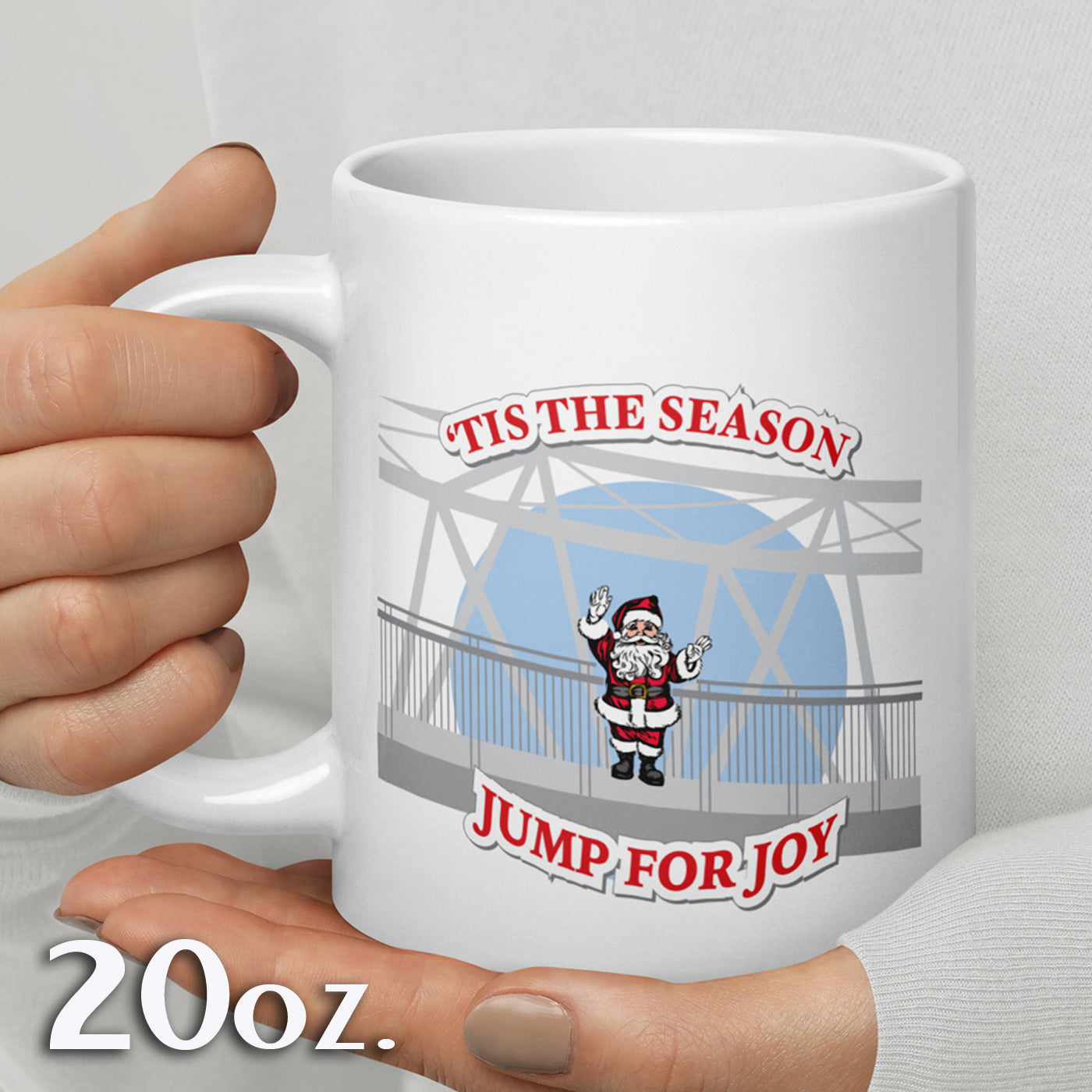 Jump For Joy white glossy mug