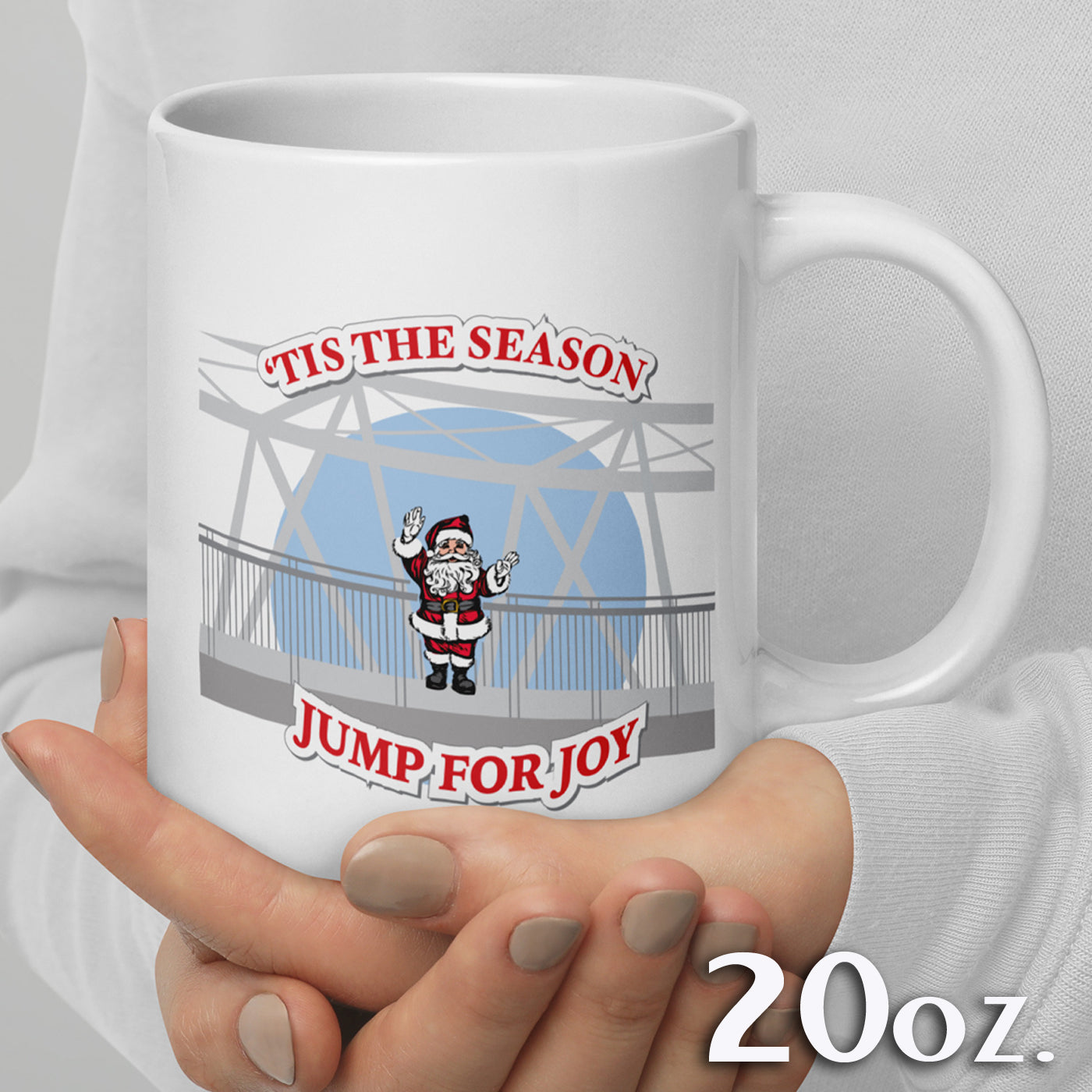 Jump For Joy white glossy mug