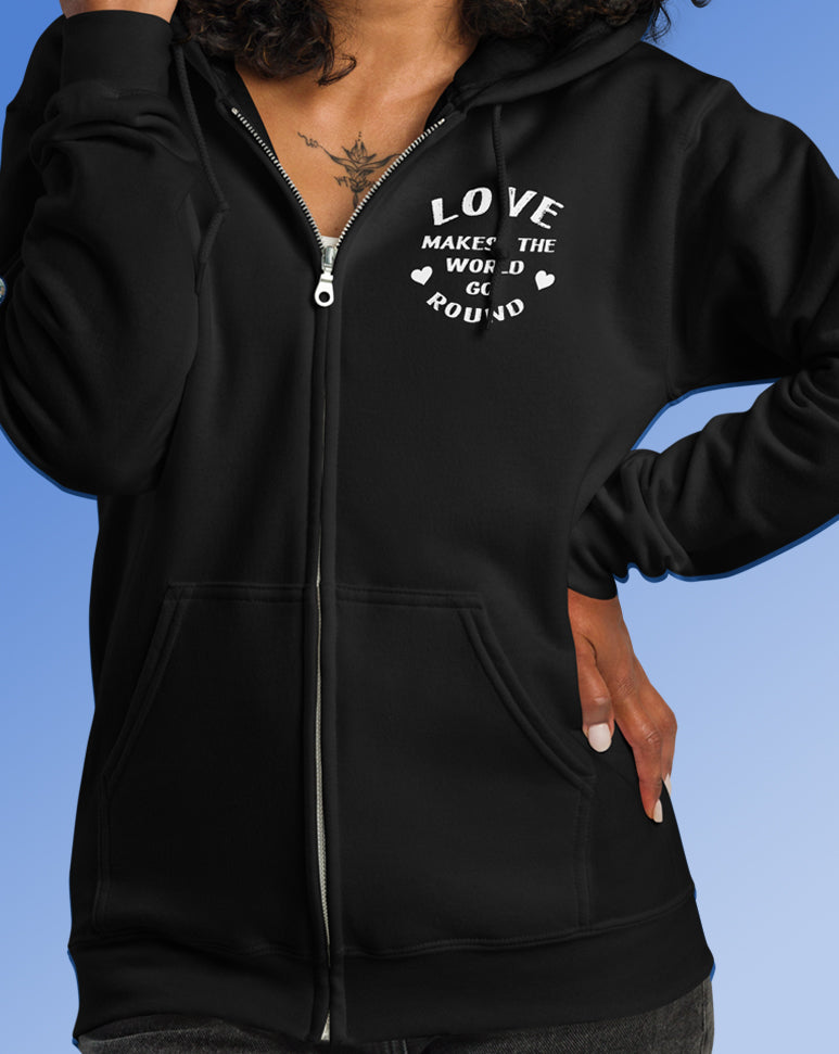 Love The Planet You're On Hoodie with zipper