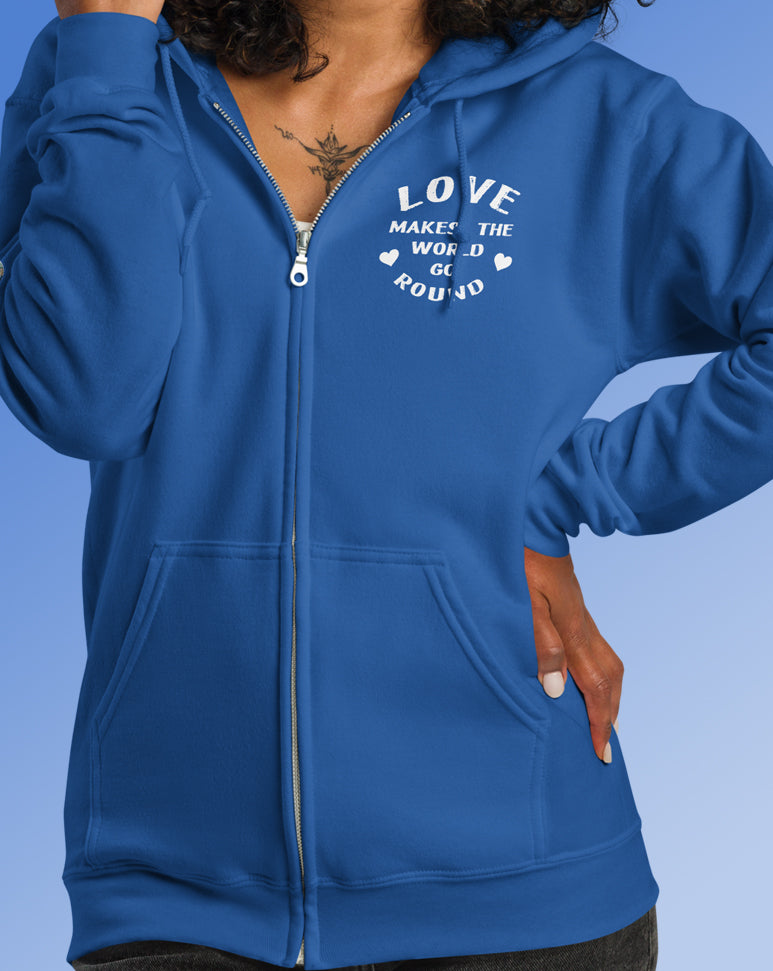 Love The Planet You're On Hoodie with zipper
