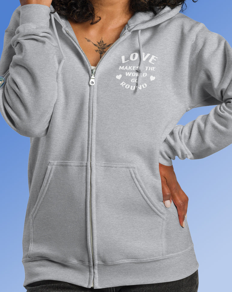 Love The Planet You're On Hoodie with zipper