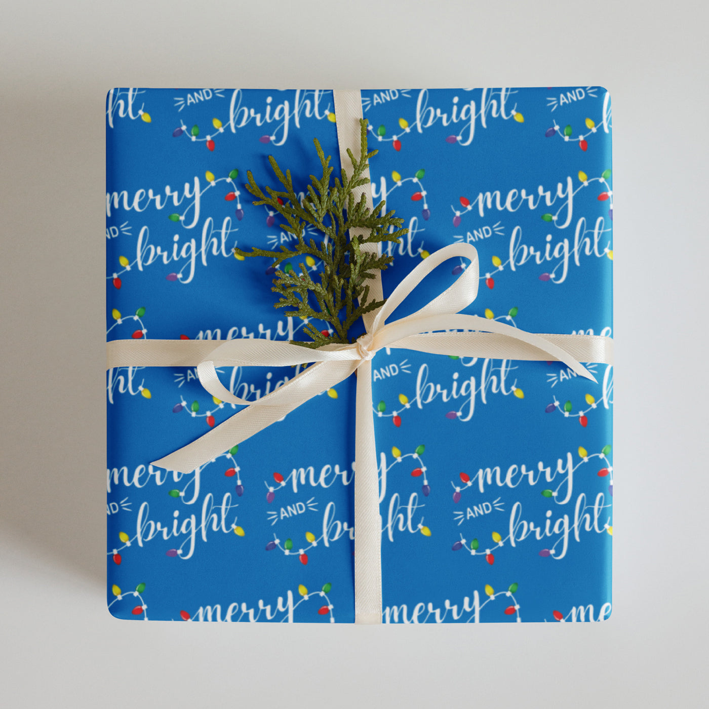 Merry And Bright gift wrap paper