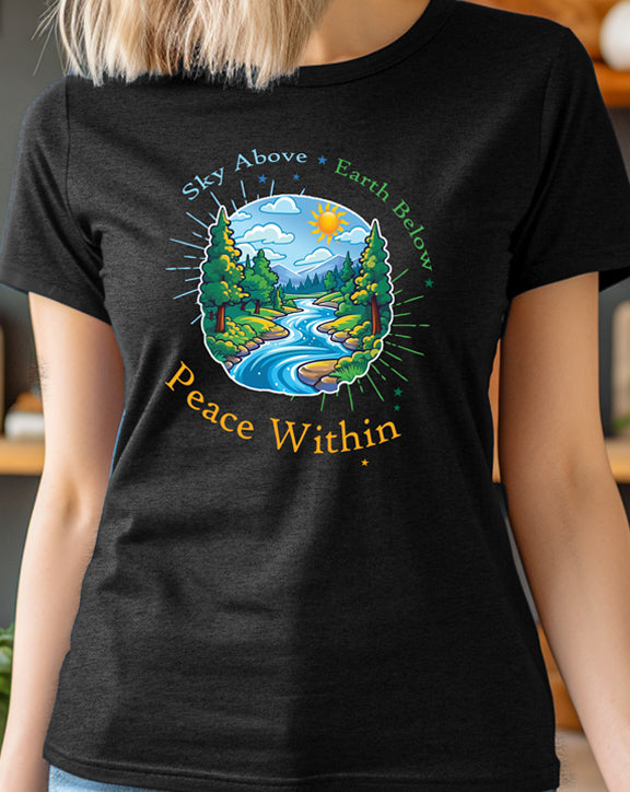 Sky Above Earth Below Peace Within T-Shirt