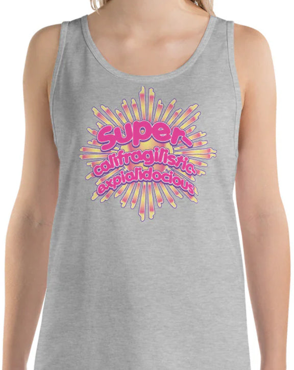 Super-califragilistic-expialidocious Tank Top (pink)