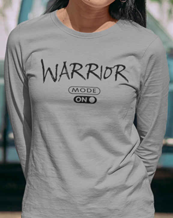 Warrior Mode On (Black) Long Sleeve Tee
