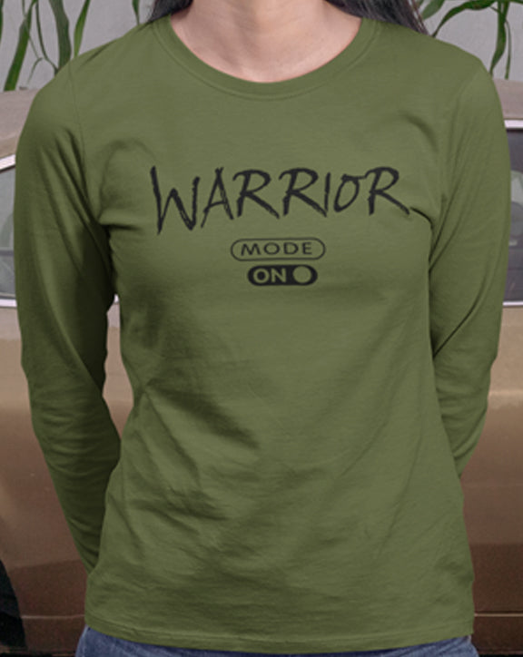Warrior Mode On (Black) Long Sleeve Tee