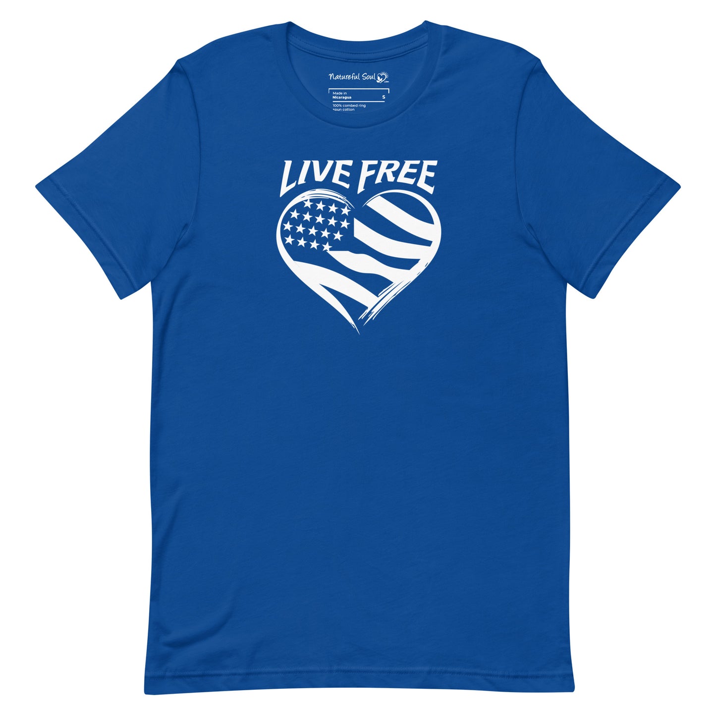 Live Free Heart Flag T-Shirt