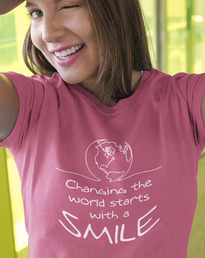 Changing The World Starts With A Smile T-Shirt