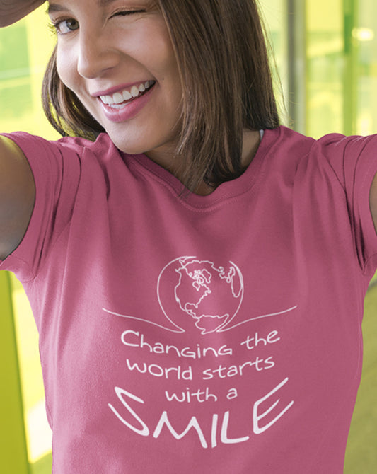 Changing The World Starts With A Smile T-Shirt