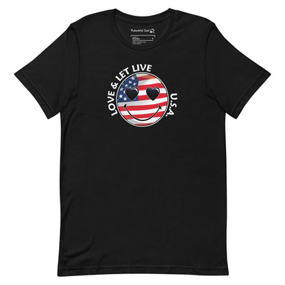Happy Face Love & Let Live USA T-Shirt