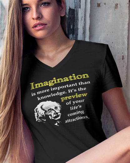 Imagination is More Important V-Neck T-Shirt