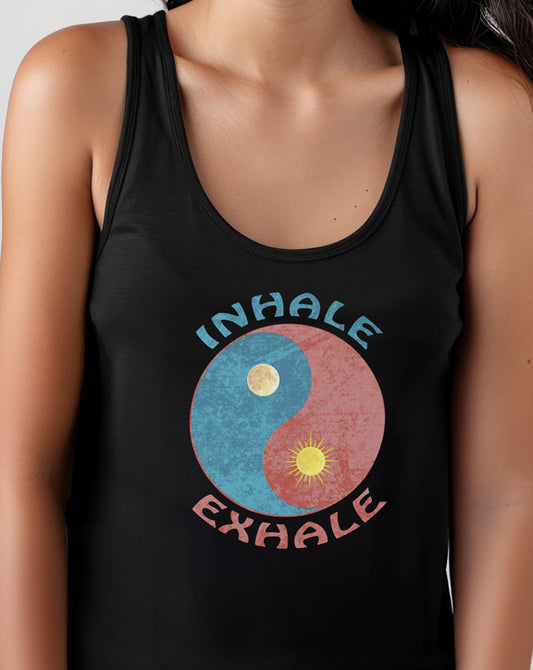 Inhale Exhale Yin Yang Sun Moon Tank Top