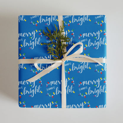 Merry And Bright gift wrap paper