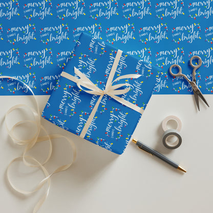 Merry And Bright gift wrap paper