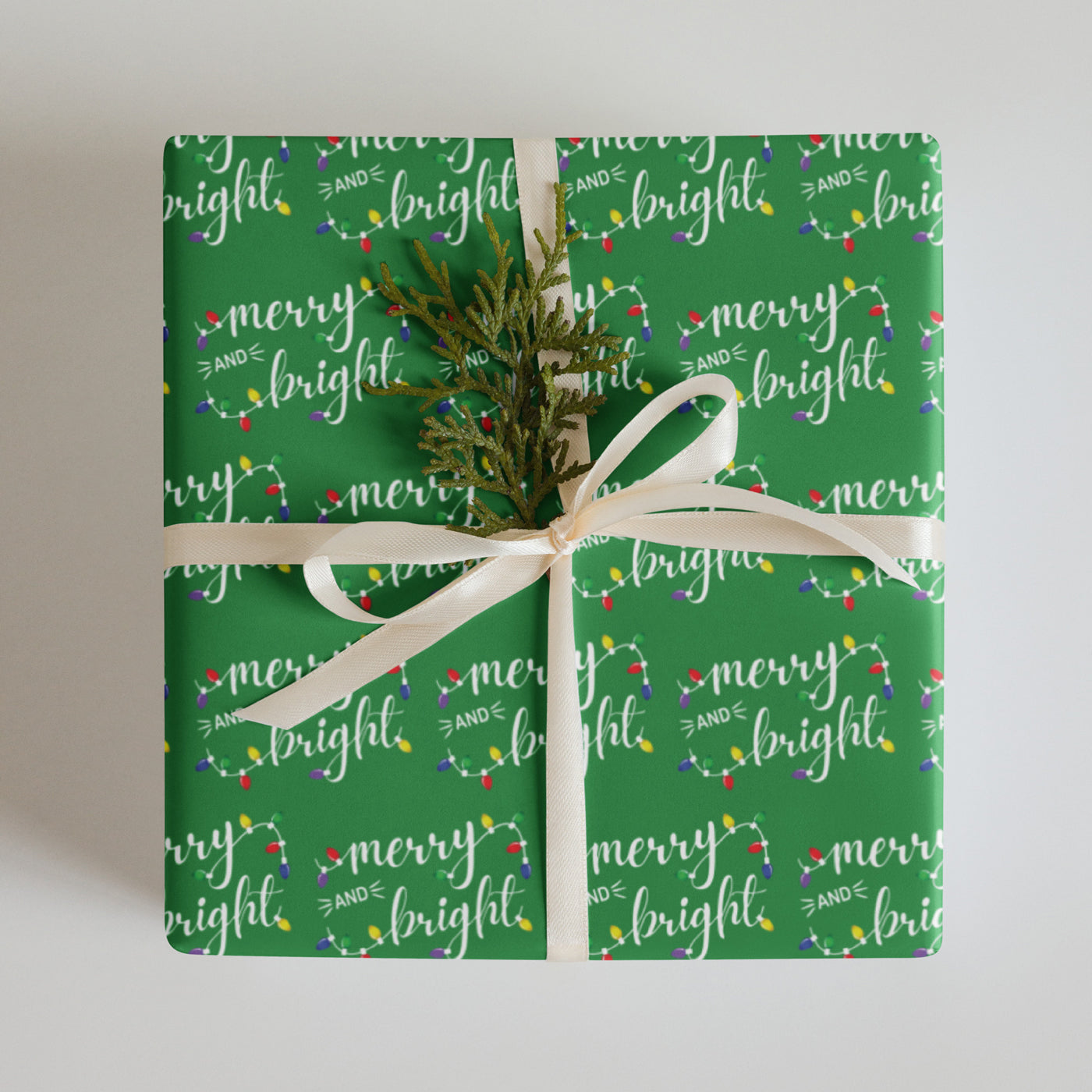 Merry And Bright gift wrap paper