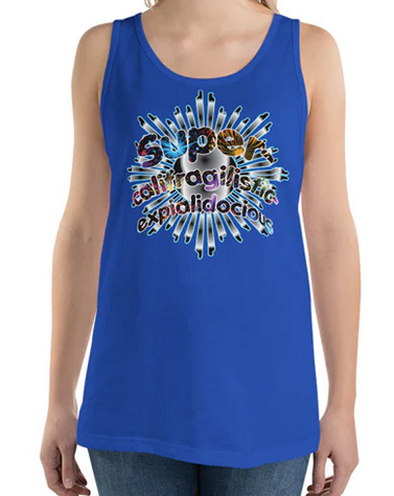Super-califragilistic-expialidocious Tank Top (dark)