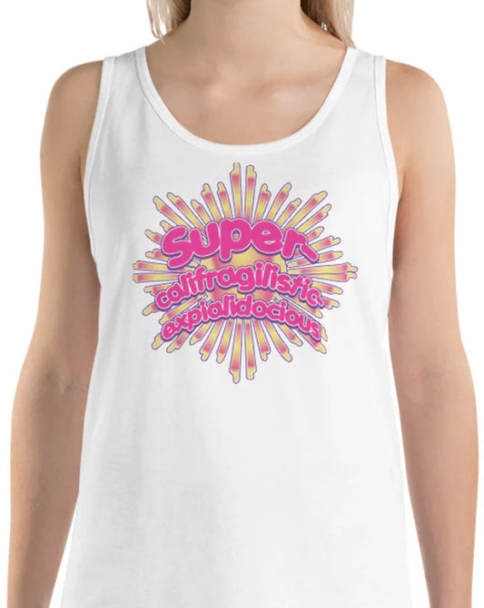 Super-califragilistic-expialidocious Tank Top (pink)