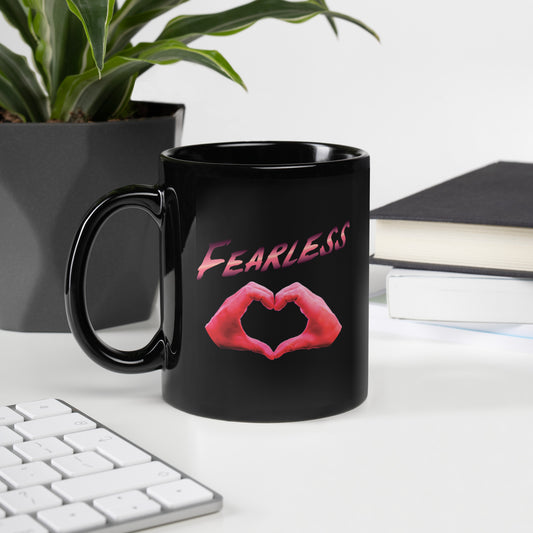 Fearless Heart Black Glossy Mug