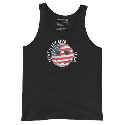 Happy Face Love & Let Live Flag Tank Top