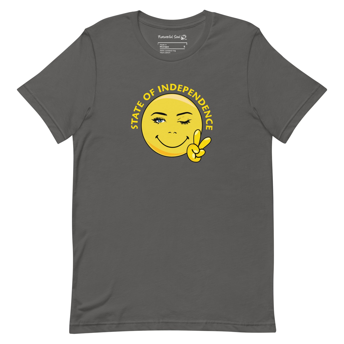 Happy Face State Of Independence Peace T-Shirt