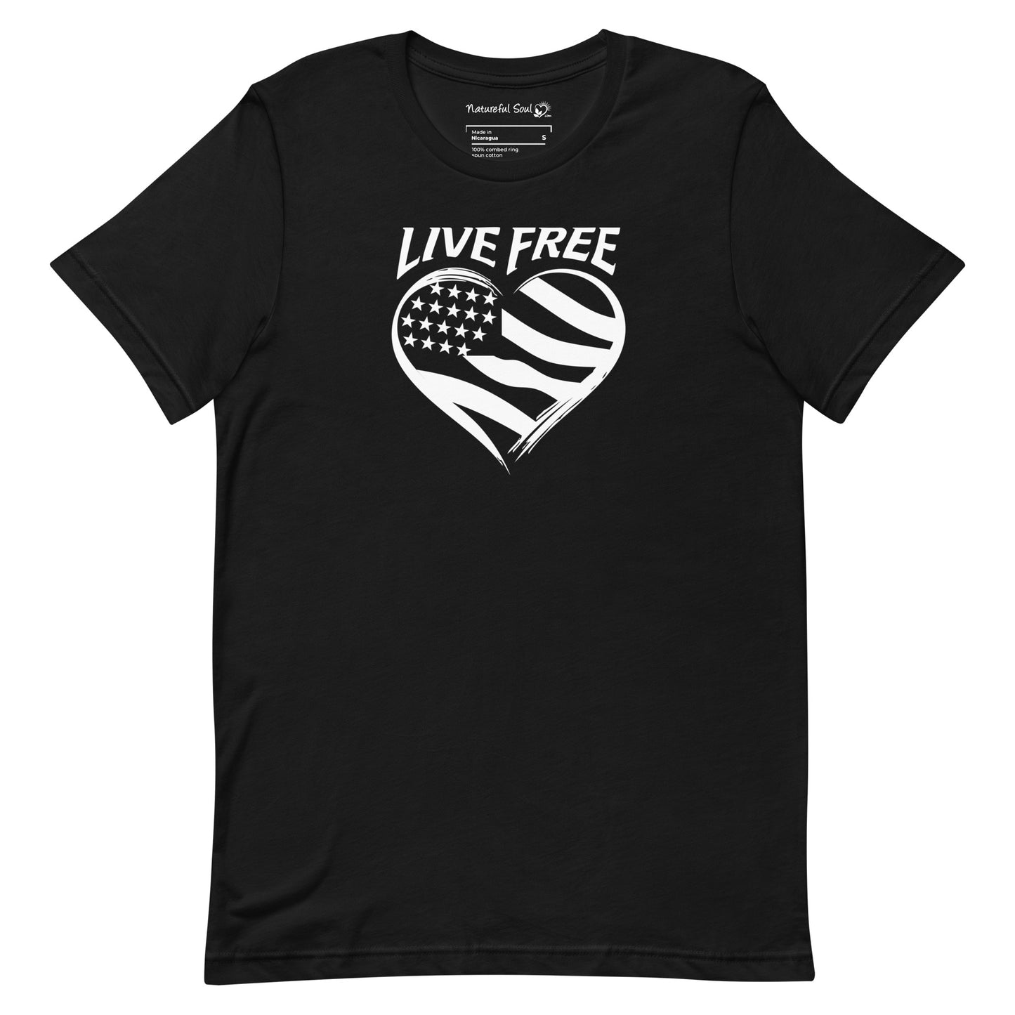 Live Free Heart Flag T-Shirt
