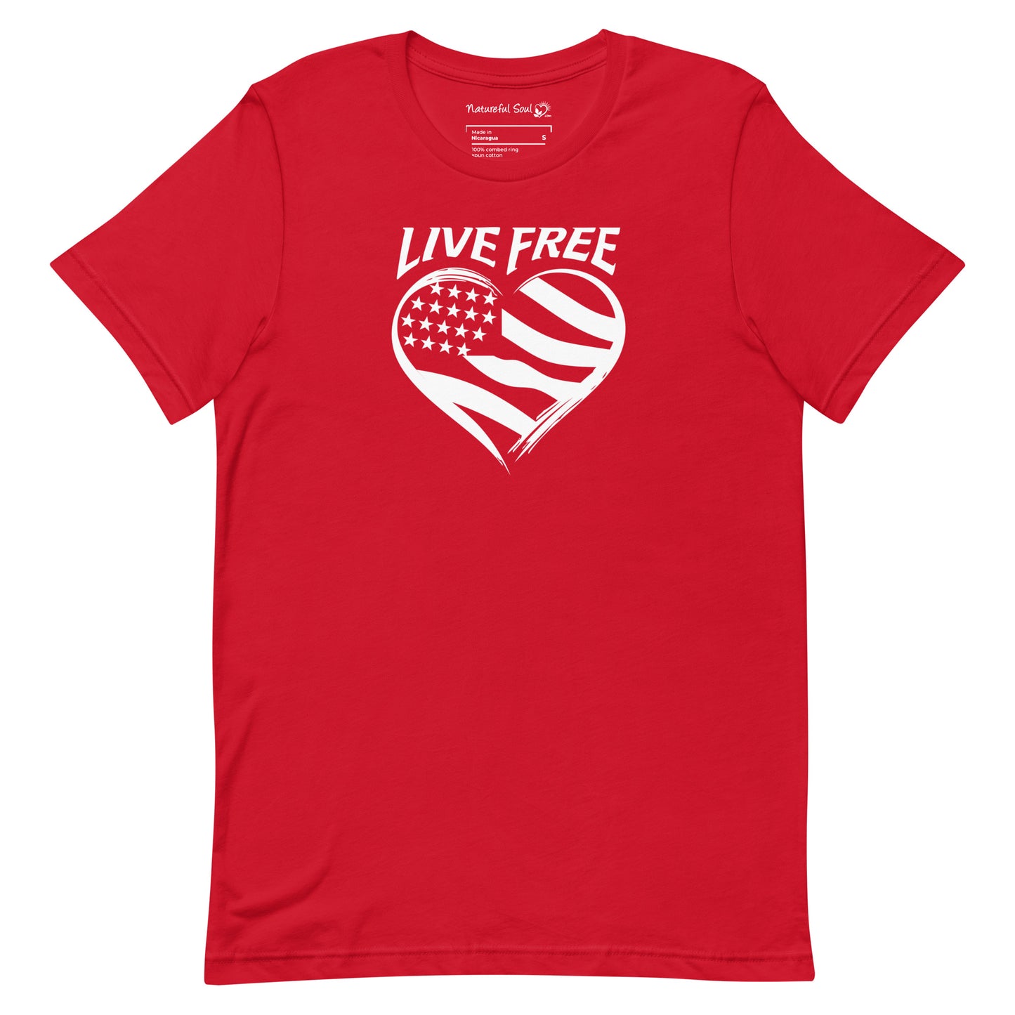 Live Free Heart Flag T-Shirt