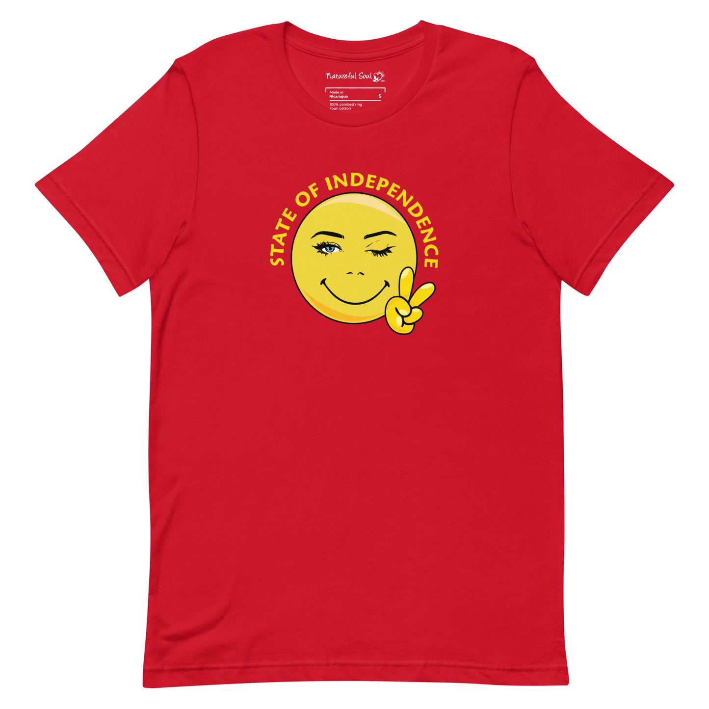 Happy Face State Of Independence Peace T-Shirt