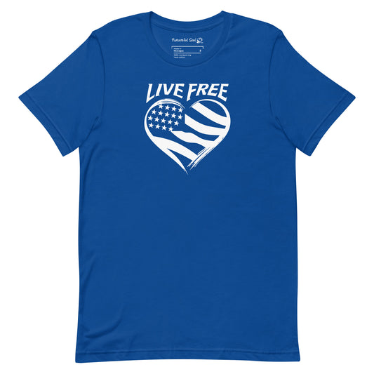 Live Free Heart Flag T-Shirt